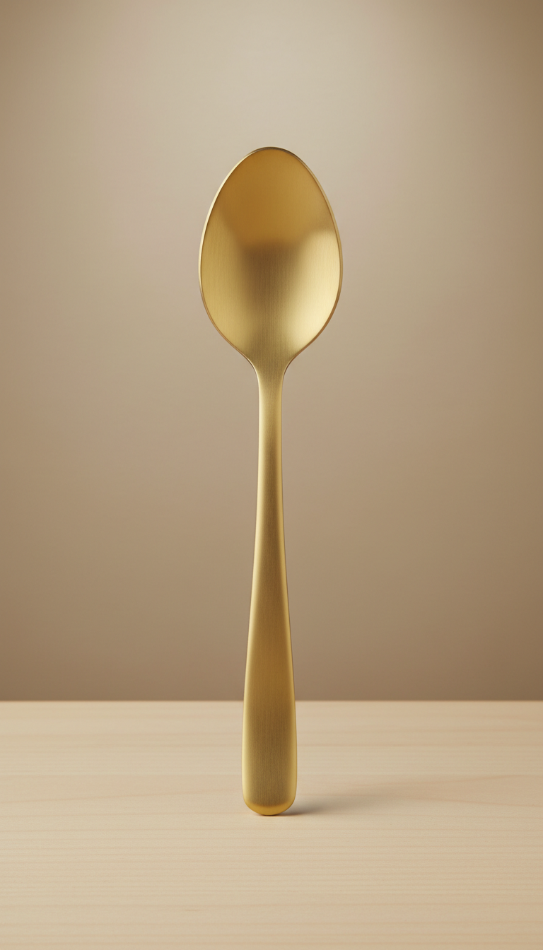 Cucharita de té en oro cepillado